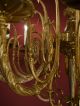 Rare 12 Light Gold Bronze Chandelier Spain Filigree Ornaments Brass Old Antique Chandeliers, Fixtures, Sconces photo 6