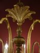 Rare 12 Light Gold Bronze Chandelier Spain Filigree Ornaments Brass Old Antique Chandeliers, Fixtures, Sconces photo 7