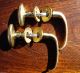 Antique Pair Brass Bronze Door Pull Handles Door Knobs & Handles photo 3