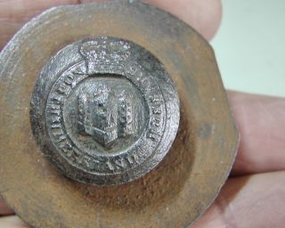 British 1876 Qvc Northumberland Hussars Uniform Button Die Mould (mold) photo