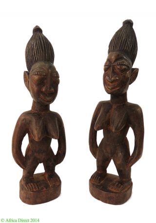 Yoruba Ibeji Twin Figures Pair Nigeria African Was $260.  00 photo