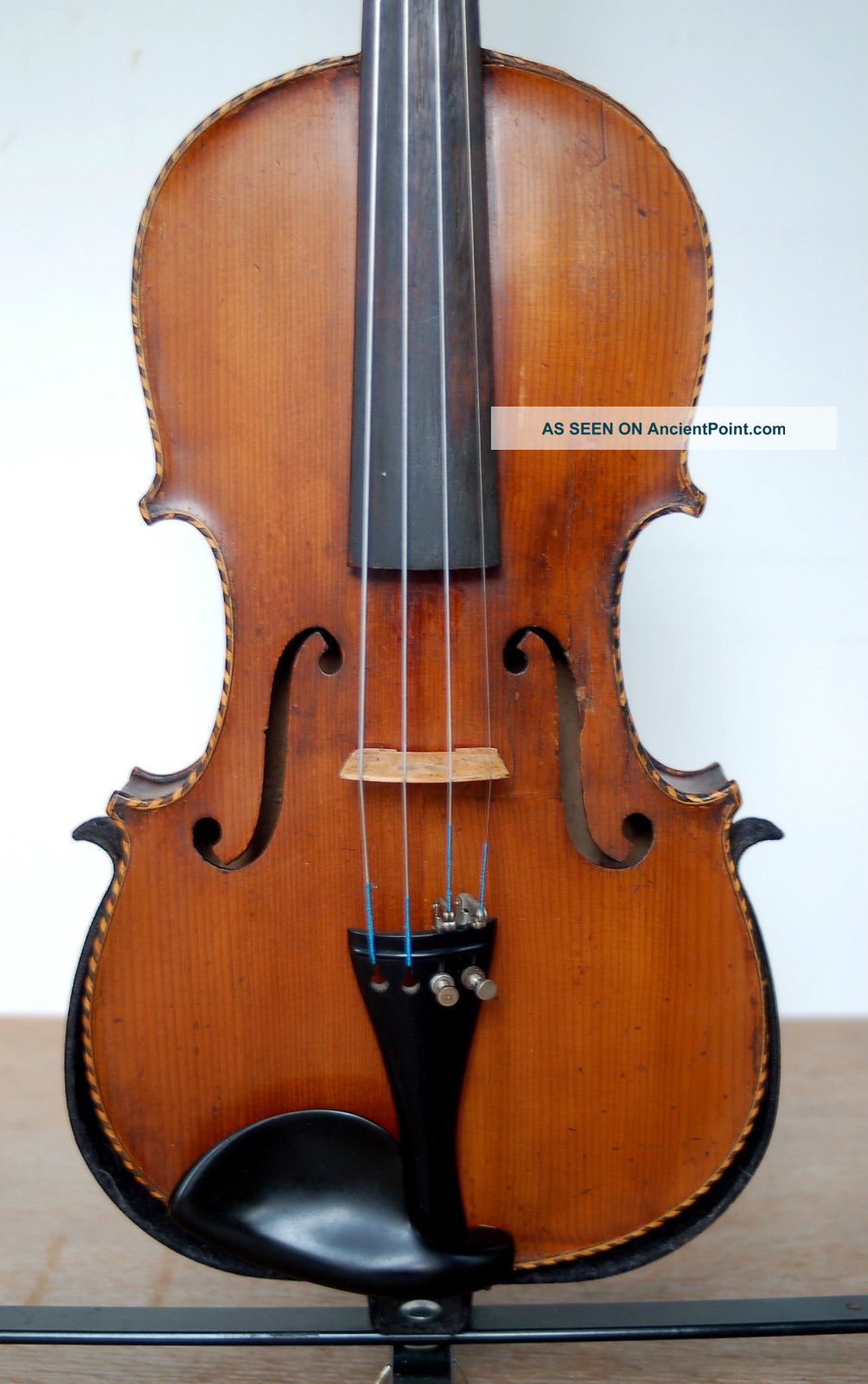 Fine Old German Handmade 4/4 Fullsize Violin Handcarved Aschinger Border String photo