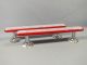 Art Deco Straight Red & Pearl Door Drawer Handle Pulls - 7 