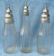Three Matching Old Sheffield Plate & Cut - Glass Spice & Sauce Bottles,  1780s - 90s Other Antique Silverplate photo 1