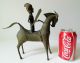 Old African Benin Bronze Warrior On Horseback - Extremely Rare Piece Other African Antiques photo 3