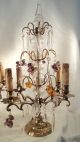 Pair Antique Buffet Mantle Lamps With Grapes Clusters Lamps photo 1