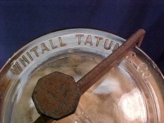 Late 19thc Whitall,  Tatum Glass Museum Specimen Jar W Orig Sheeps Wool Contents photo
