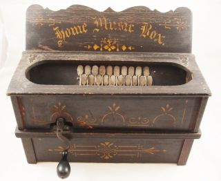 Antique Home Music Box Roller Cob Organ With One Cob - Restore Me photo