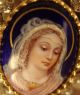 2217 Exquisite Antique 18k Gold,  Diamond & Pearl Medallion Showing St.  Mary Egyptian photo 1