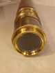 Antique English Spy Glass Telescope Made Of Brass And Covered In Leather The Americas photo 10
