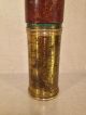 Antique English Spy Glass Telescope Made Of Brass And Covered In Leather The Americas photo 1