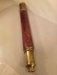 Antique English Spy Glass Telescope Made Of Brass And Covered In Leather The Americas photo 4