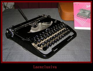 Fabulous Vtg Black Colour Kolibri Groma Typewriter 1950s.  Perfect photo