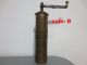 Primitive Antique Ottoman Brass - Carved Tugra Marked Hand Coffee Grinder 19th - 1 Islamic photo 4