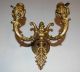 Antique Gold Baroque Electric Double Candlesticks Pair Vtg Wall Light Sconces Chandeliers, Fixtures, Sconces photo 1