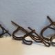 11 Vtg Antique Old Twisted Wire Screw Coat Room Hat Hooks Hangers Coat Closet Hooks & Brackets photo 3