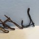 11 Vtg Antique Old Twisted Wire Screw Coat Room Hat Hooks Hangers Coat Closet Hooks & Brackets photo 5