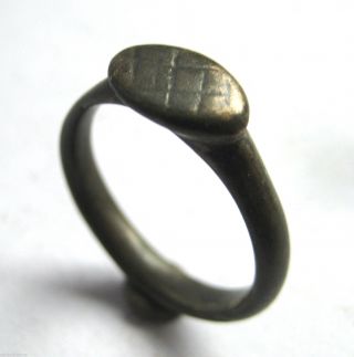 C.  50 A.  D British Found Roman Period Ar Silver Decorative Legionary Ring.  Vf photo