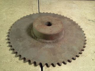 Old Antique Industrial Decor Heavy Iron Gear Cog (1) - Steampunk - Sprockets photo