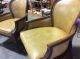 2 Mid Century Arm Chairs With Nailhead Trim,  Bonded Leather 32x25x29 