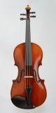 Antique 4/4 Violin Maggini Copy Circa 1890 - Figured Wood String photo 2