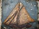 1700 ' S/1800 ' S Antique Sailors Lovers Valentine Folk Art Box Maritime To Katherin Folk Art photo 3