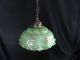 Antique French Art Deco Nouveau Marble Glass Shade Hanging Chandelier Lamp Lamps photo 11