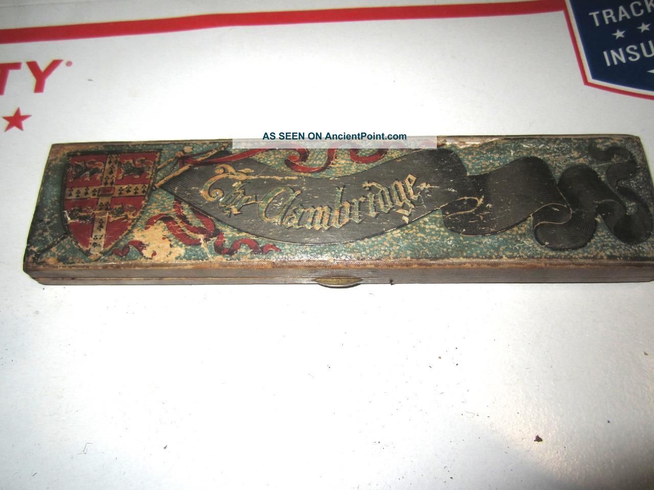 Antique ' The Cambridge ' Pencil Box Made In England Fair/good Boxes photo