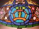 Tiffany Style Leaded Stained Glass Lamp W/jewels Many Colors 22 Inch Dia.  Shade Lamps photo 3