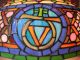 Tiffany Style Leaded Stained Glass Lamp W/jewels Many Colors 22 Inch Dia.  Shade Lamps photo 4