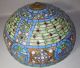 Tiffany Style Leaded Stained Glass Lamp W/jewels Many Colors 22 Inch Dia.  Shade Lamps photo 6