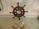 Antique American Seth Thomas Ships Wheel Fine Wall Clock And Running Clocks photo 9