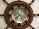 Antique American Seth Thomas Ships Wheel Fine Wall Clock And Running Clocks photo 1