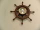 Antique American Seth Thomas Ships Wheel Fine Wall Clock And Running Clocks photo 4