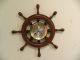 Antique American Seth Thomas Ships Wheel Fine Wall Clock And Running Clocks photo 8