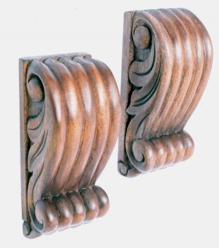 Fine Wooden Fluted Corbels For Delicate Repurpose photo