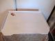 Vintage Cottage White Folding Breakfast Bed Tray W/rose Decal 1950 ' S Trays photo 1