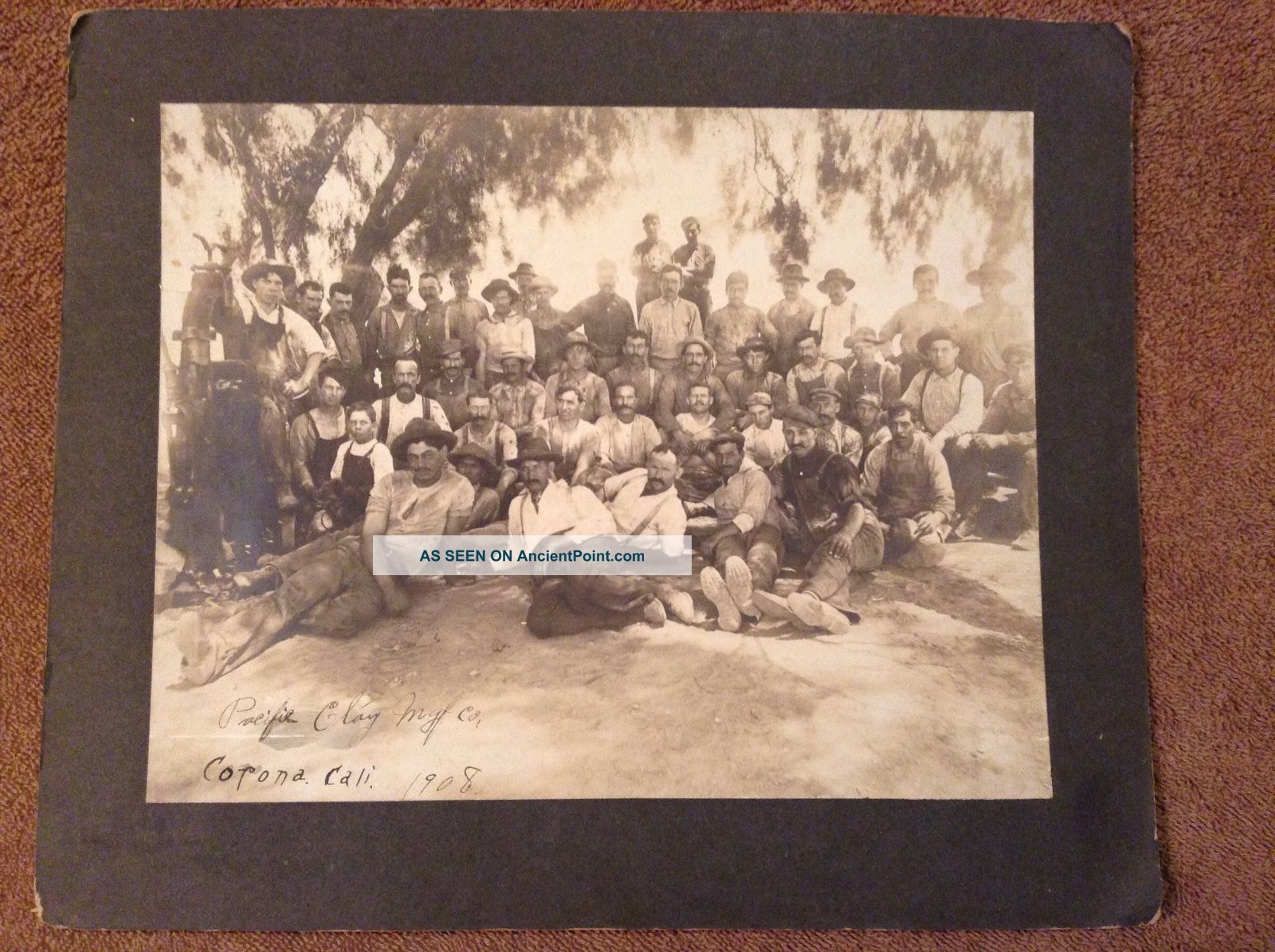 Rare 1908 Pacific Clay Manufacturing Company Corona California Pipes Photograph Other Mercantile Antiques photo