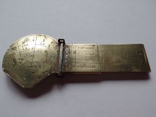 Vtg 1857 H Maranvilles Gold Silver Coin Scale Tester Brass Rocker Ce Staples 71 photo