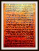 Hebrew Manuscript,  Deer Skin (red - Deer),  Old Hebrew Family - Tree,  Around 1300 Middle Eastern photo 5