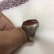 Old Mens Agate Ring Islamic Vintage Aqeeq Afghan Antique Middle East Gift Sz 8.  5 Islamic photo 2