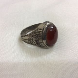 Mens Agate Ring Islamic Vintage Aqeeq Old Afghan Antique Middle East Gift Sz 11 photo
