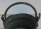 Antique Primitive Copper Bucket With Wrought Iron Handle & Bail Loops Primitives photo 1