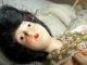 Antique 1/2 Pincushion Wood Doll Painted Face Ruffled Tulle Gown Exceptional Pin Cushions photo 9