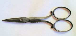 Antique J Crookes Sewing Embroidery Scissors 1780 - 1827 Sheffield Steel photo