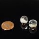 (2) Czech Antique Micro Lampwork Rainbow Satin Swirl Paperweight Glass Buttons Buttons photo 1