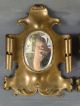 (2) Antique 19thc Victorian French Rococo Style Rolled Brass Hanging Wall Mirror Mirrors photo 2
