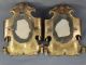 (2) Antique 19thc Victorian French Rococo Style Rolled Brass Hanging Wall Mirror Mirrors photo 3