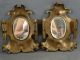 (2) Antique 19thc Victorian French Rococo Style Rolled Brass Hanging Wall Mirror Mirrors photo 4