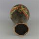 Chinese Porcelain Ding Kiln Black Glaze The Lettering Phoenix Plum Bottle Vases photo 4